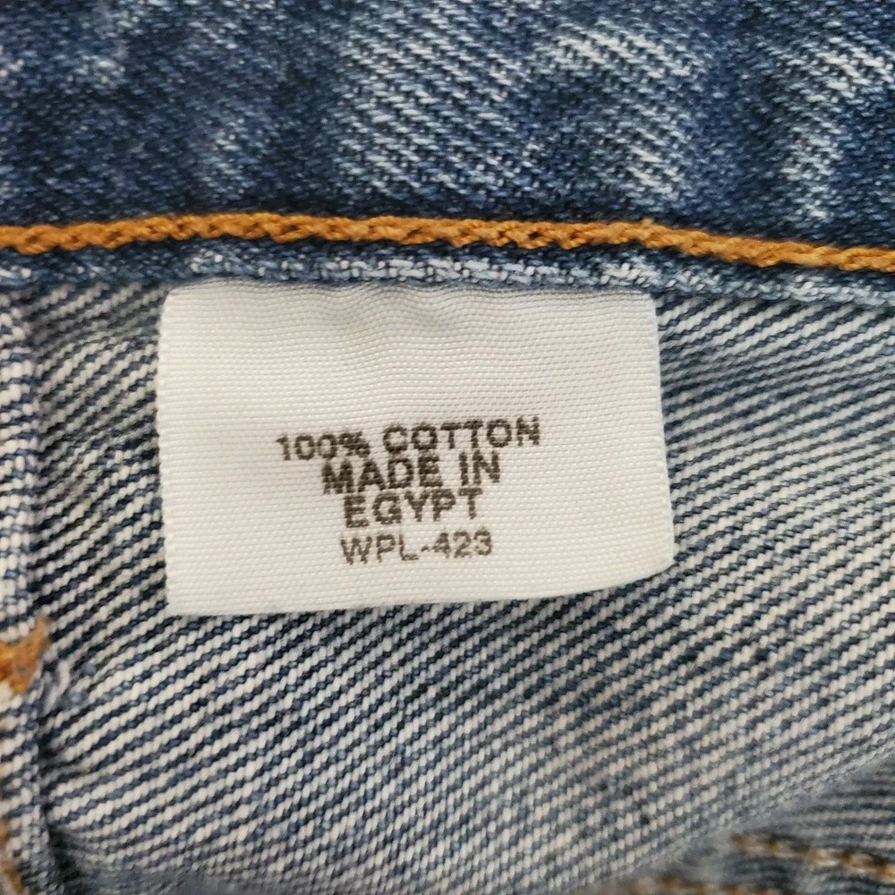 Levis 501 Jeans '08 Men 38x32 Blue Denim Straight  Button Fly Made Egypt Classic